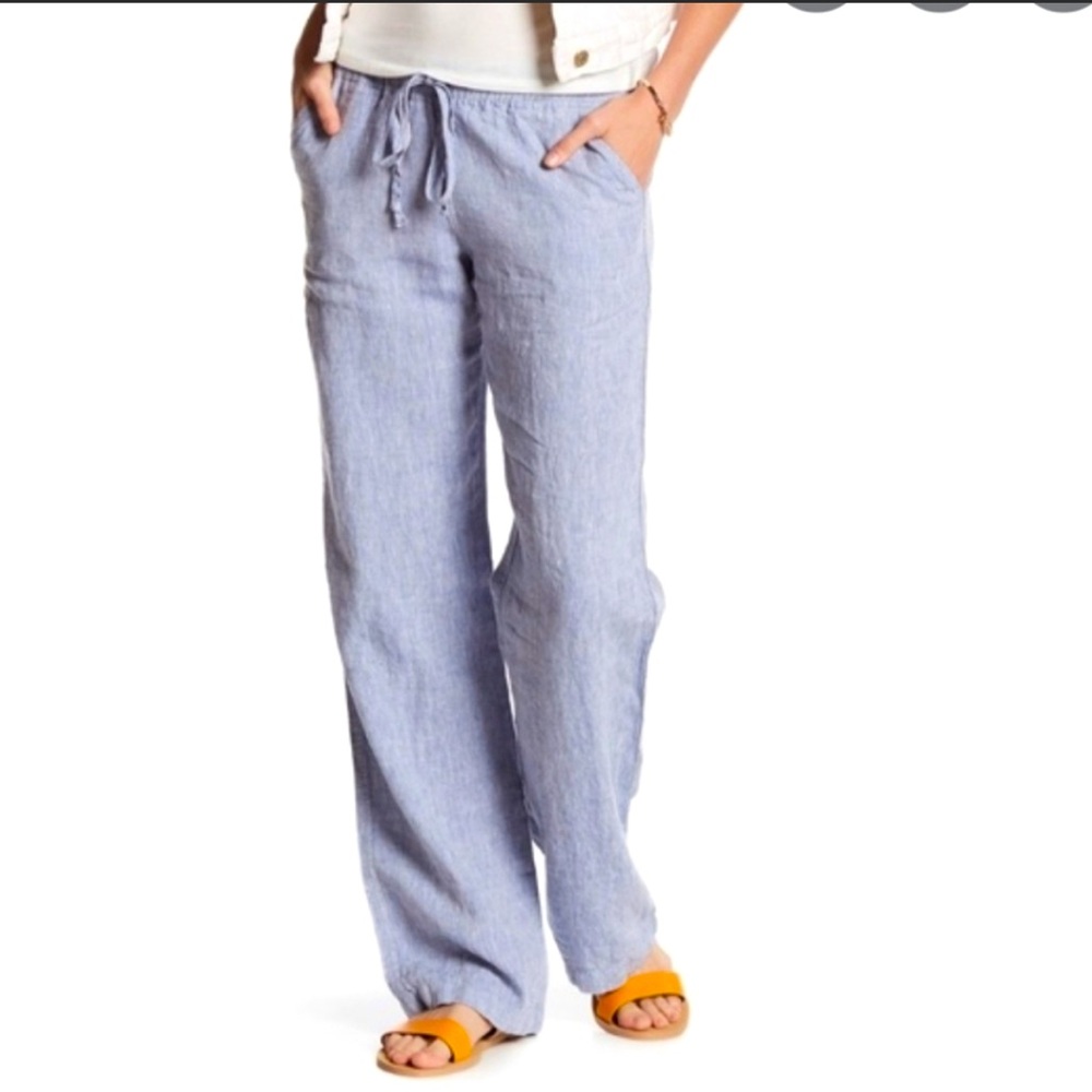 Allen Allen Drawstring Linen Pants size xs